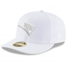 Men's New England Patriots New Era White on White Low Profile 59FIFTY Fitted Hat 3155451
